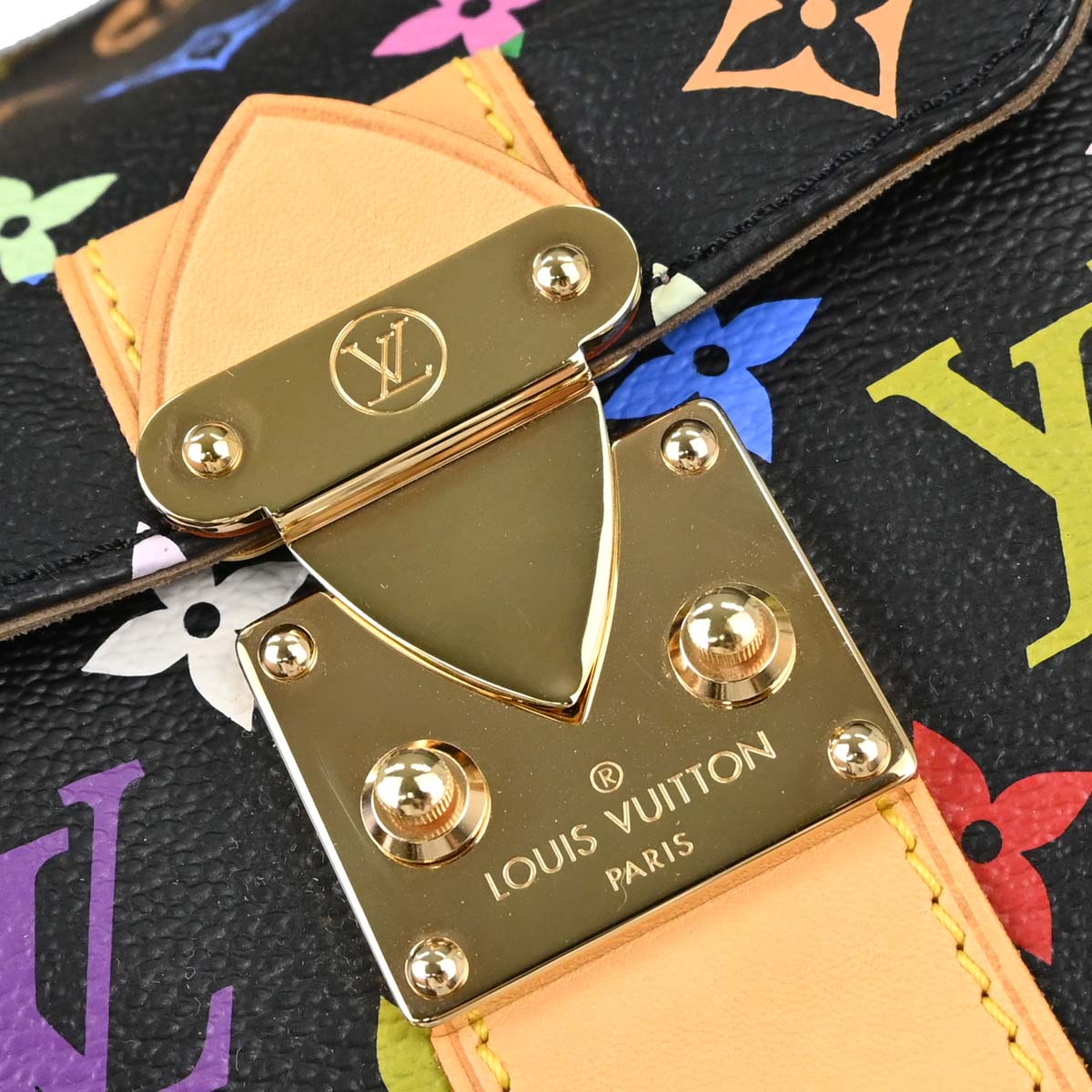 Louis Vuitton Black Monogram Multicolor Speedy 30 Handbag M92642
