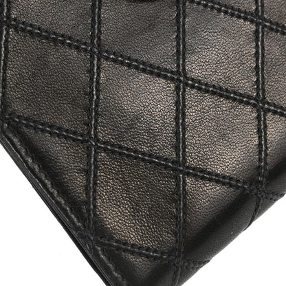 Chanel Black Lambskin Bicolore Bifold Wallet