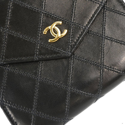 Chanel Black Lambskin Bicolore Bifold Wallet