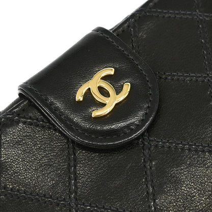 Chanel Black Lambskin Bicolore Bifold Wallet