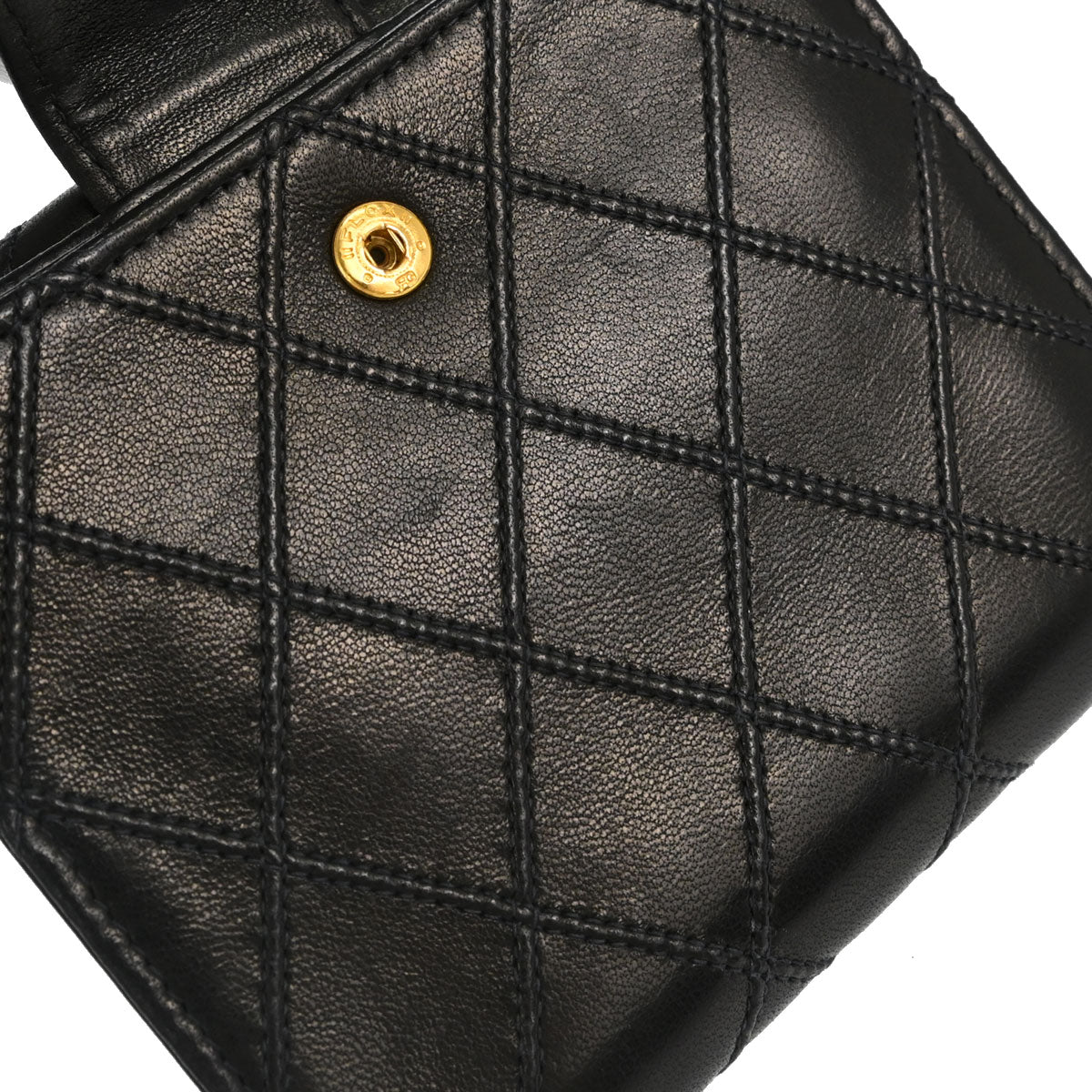 Chanel Black Lambskin Bicolore Bifold Wallet