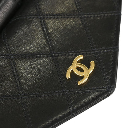 Chanel Black Lambskin Bicolore Bifold Wallet