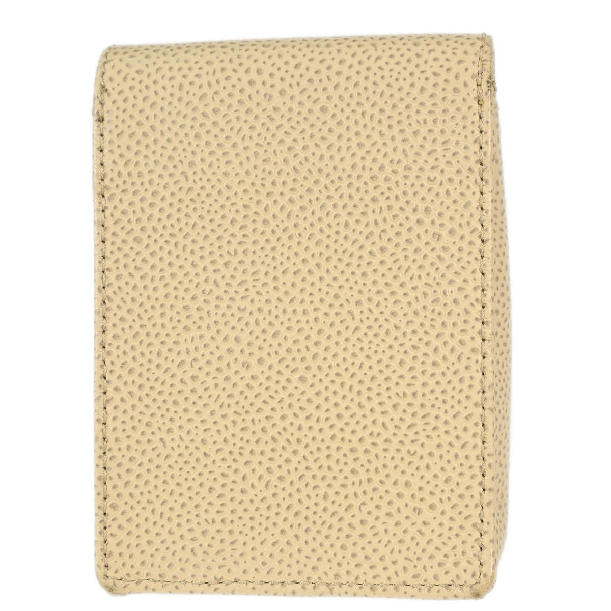 Chanel Light Beige Caviar Skin Cigarette Case Small Good
