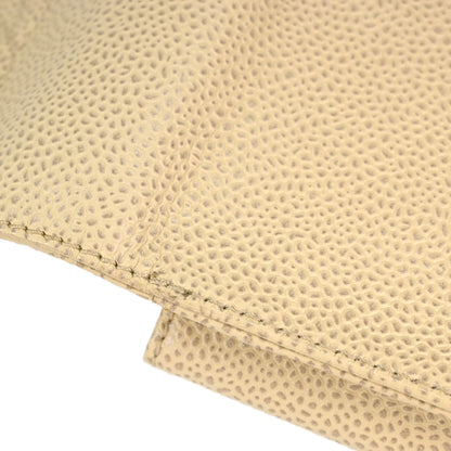 Chanel Light Beige Caviar Skin Cigarette Case Small Good