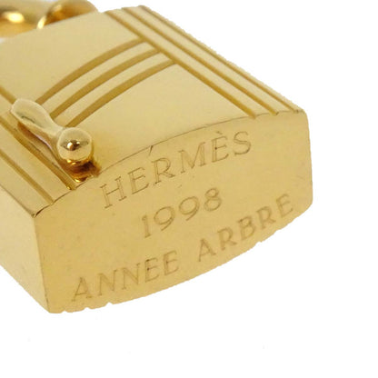 Hermes Annee Arbre 1998 Cadena Padlock Gold Small Good