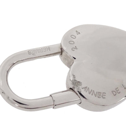 Hermes Annee De La Fantaisie Cadena Padlock Bag Charm Silver Small Good