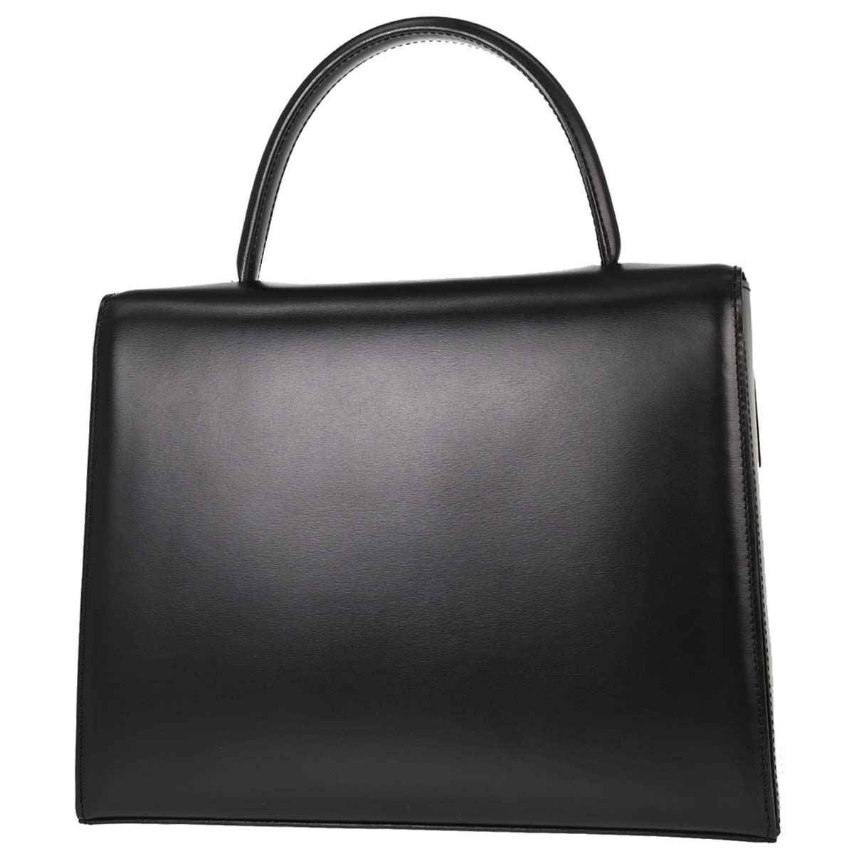 Cartier Black Leather Panthere Top Handle Handbag