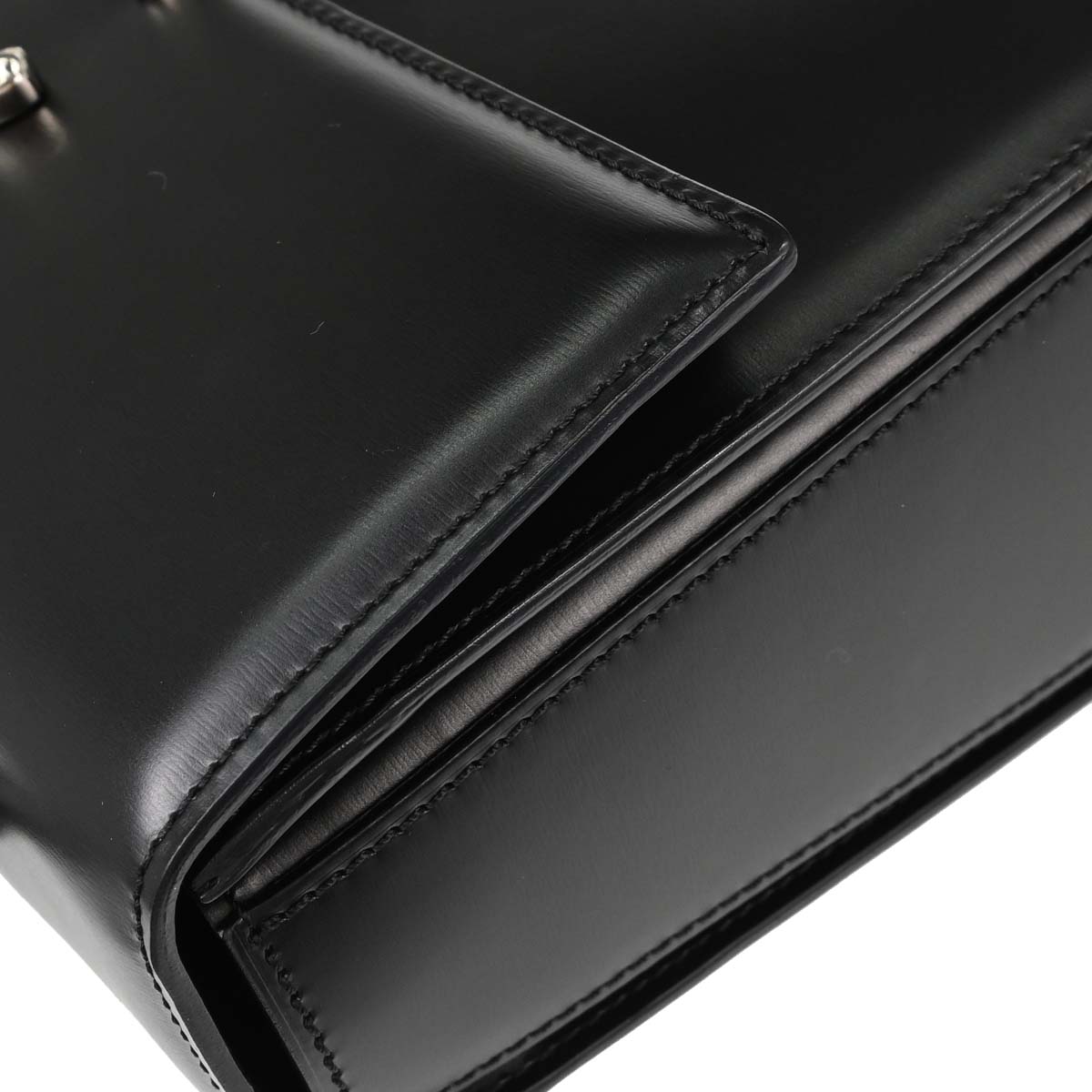 Cartier Black Leather Panthere Top Handle Handbag