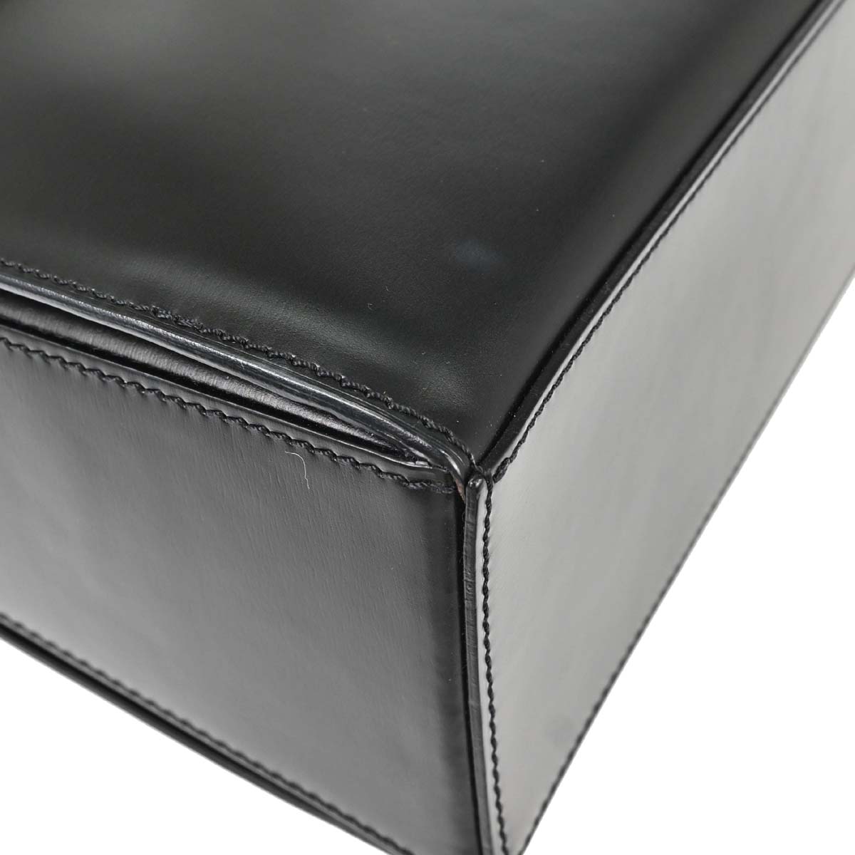 Cartier Black Leather Panthere Top Handle Handbag