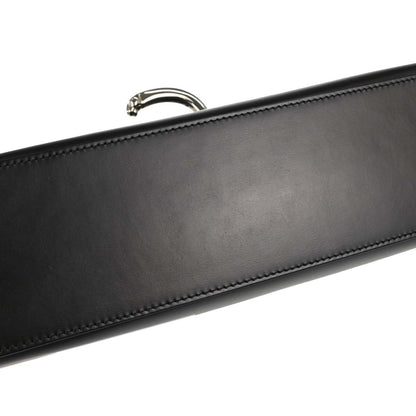 Cartier Black Leather Panthere Top Handle Handbag