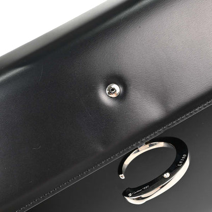 Cartier Black Leather Panthere Top Handle Handbag