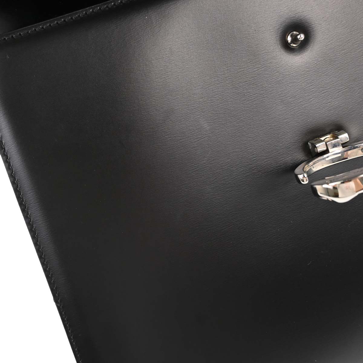 Cartier Black Leather Panthere Top Handle Handbag