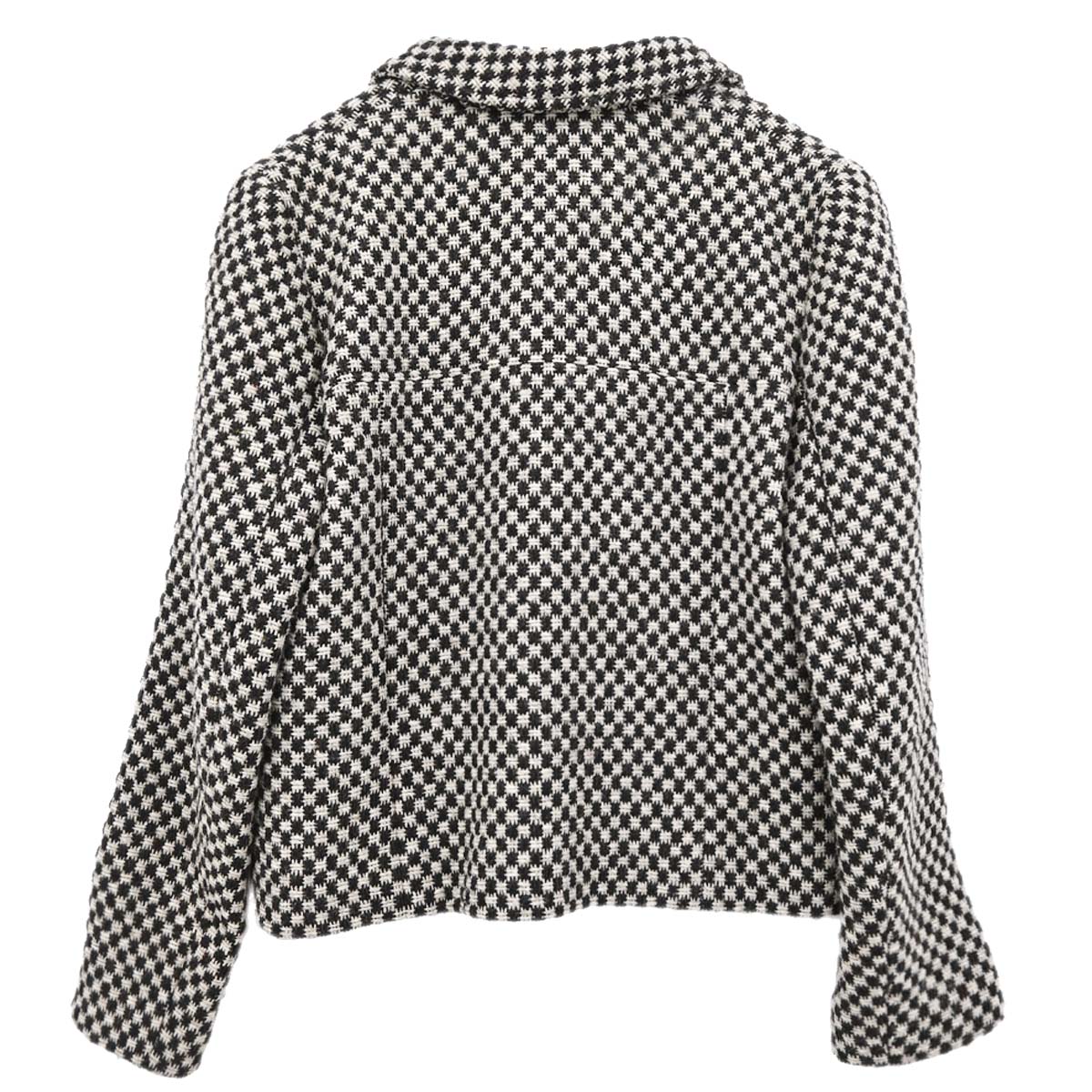 Chanel 1995 Single Breasted Tweed Jacket Brown #40
