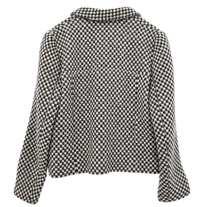 Chanel 1995 Single Breasted Tweed Jacket Brown #40