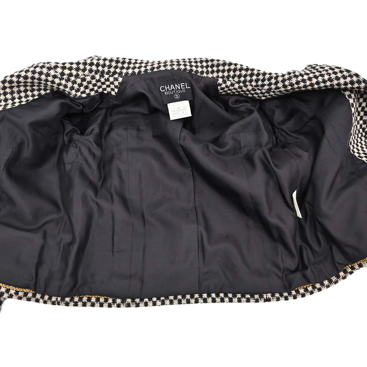 Chanel 1995 Single Breasted Tweed Jacket Brown #40
