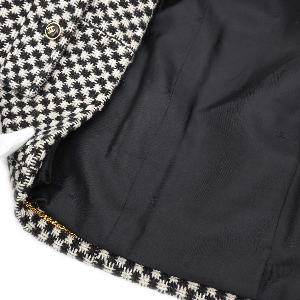 Chanel 1995 Single Breasted Tweed Jacket Brown #40