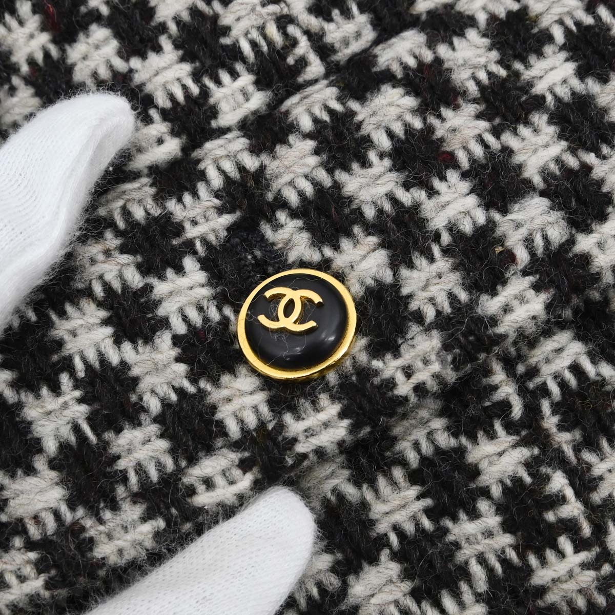Chanel 1995 Single Breasted Tweed Jacket Brown #40