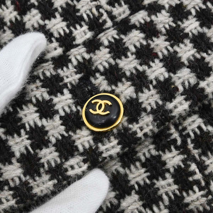 Chanel 1995 Single Breasted Tweed Jacket Brown #40