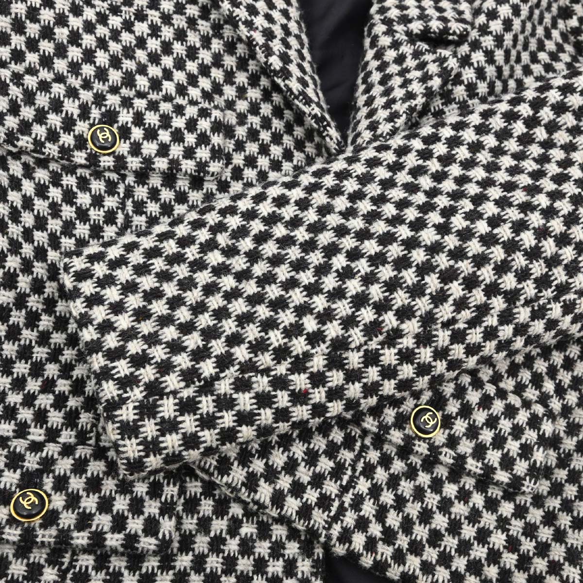 Chanel 1995 Single Breasted Tweed Jacket Brown #40