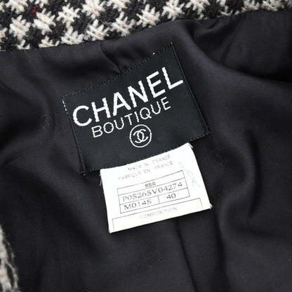 Chanel 1995 Single Breasted Tweed Jacket Brown #40