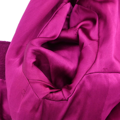 Chanel 1995 Collarless Tweed Jacket Purple #40