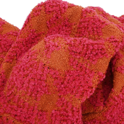 Chanel 1994 Tweed Coat Houndstooth Red Orange #38