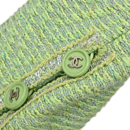 Chanel 1997 Single Breasted Tweed Jacket Green #42