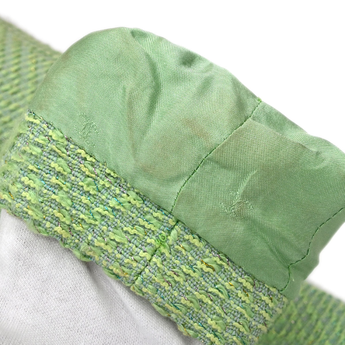 Chanel 1997 Single Breasted Tweed Jacket Green #42