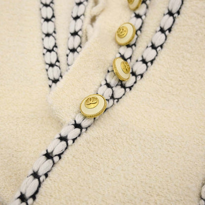 Chanel 1993 Collarless Tweed Jacket Ivory#36