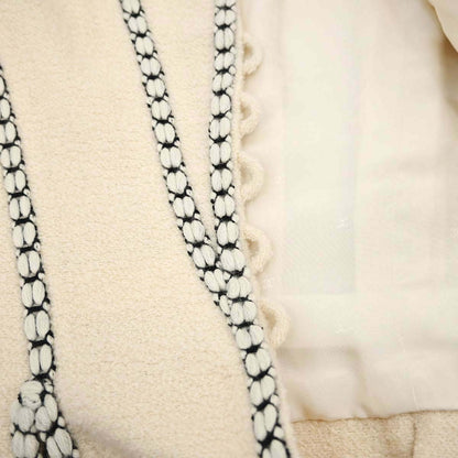 Chanel 1993 Collarless Tweed Jacket Ivory#36