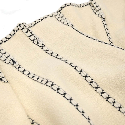 Chanel 1993 Collarless Tweed Jacket Ivory#36