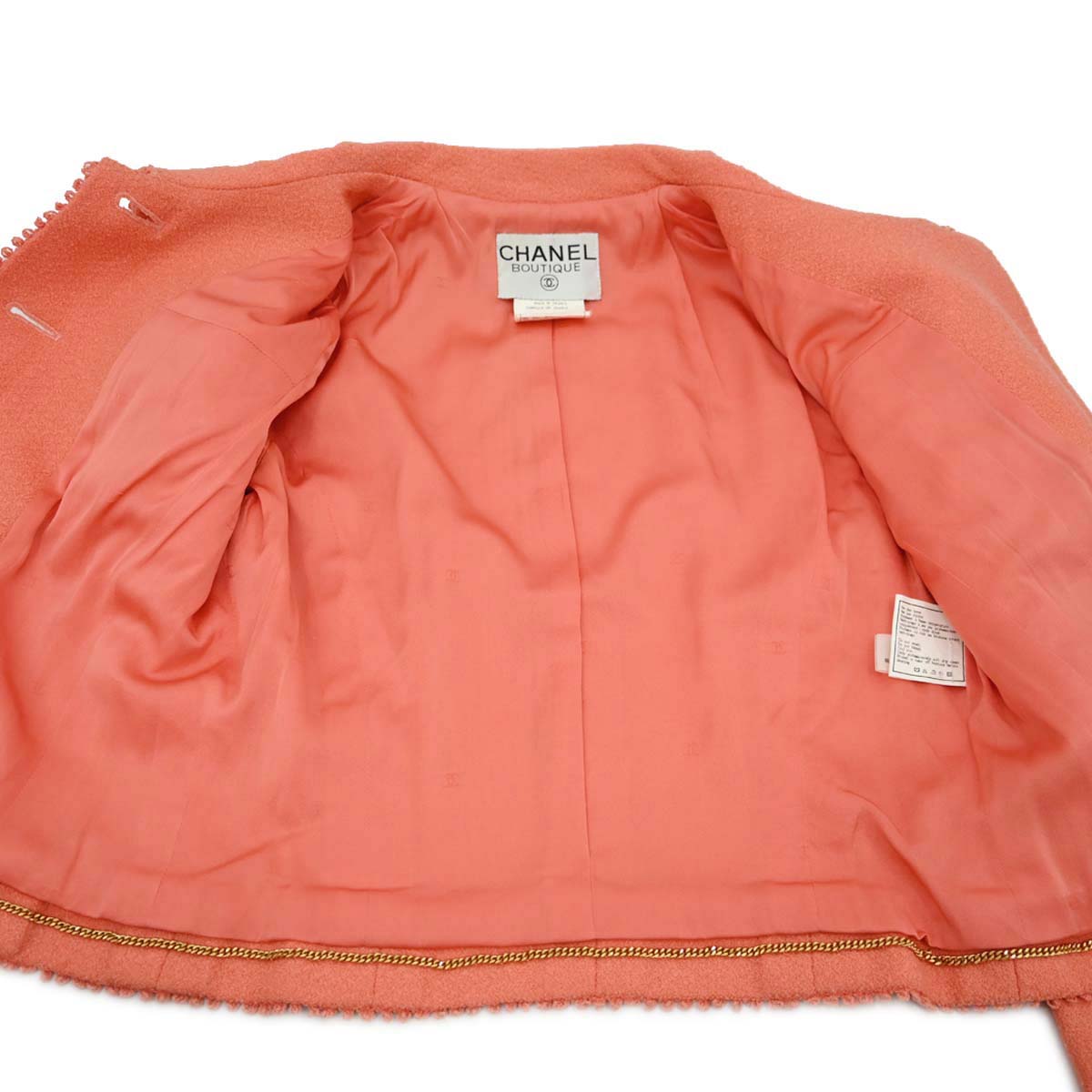 Chanel 1997 Tweed Jacket Orange #38