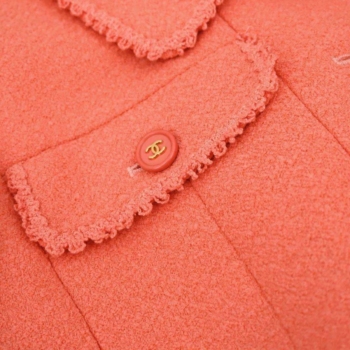 Chanel 1997 Tweed Jacket Orange #38