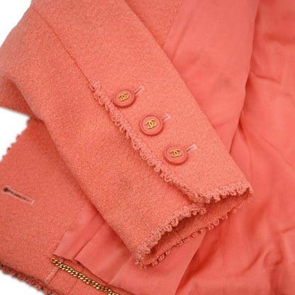 Chanel 1997 Tweed Jacket Orange #38