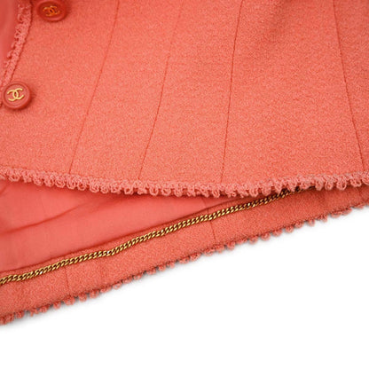 Chanel 1997 Tweed Jacket Orange #38