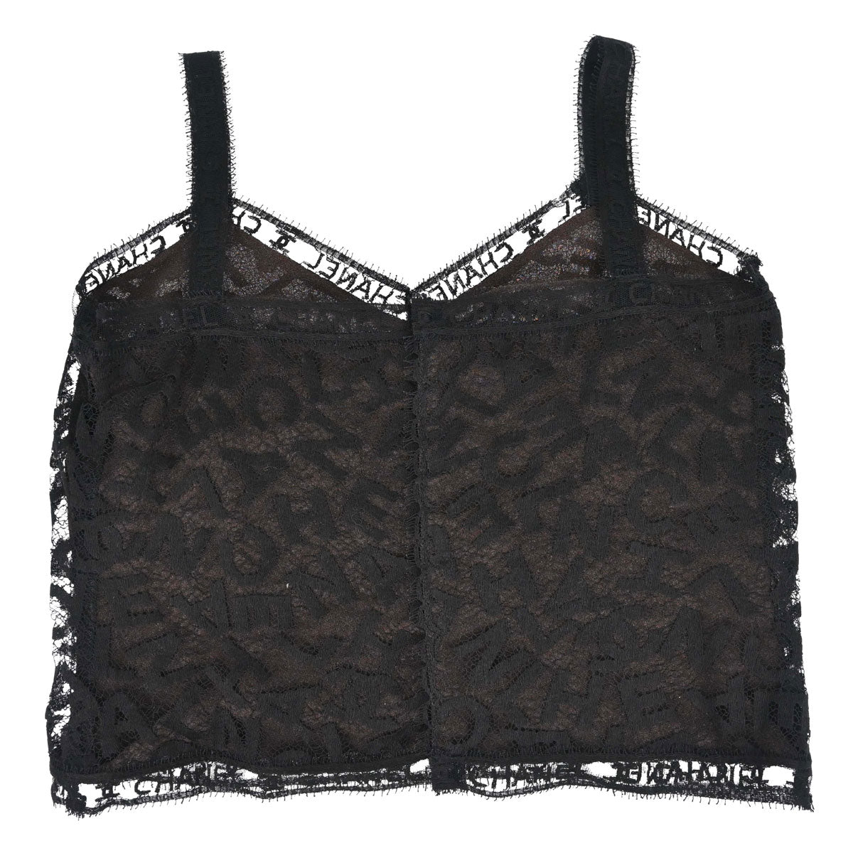 Chanel 1998 Lace Camisole Top Black Brown #38