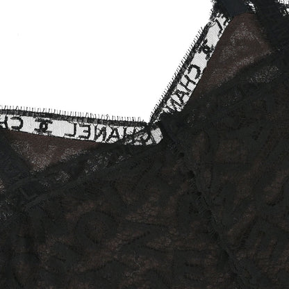 Chanel 1998 Lace Camisole Top Black Brown #38