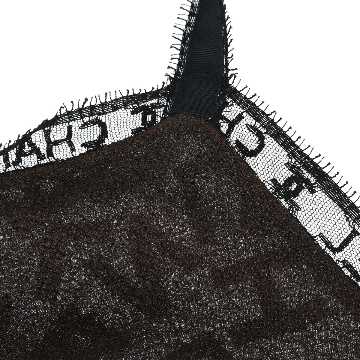Chanel 1998 Lace Camisole Top Black Brown #38