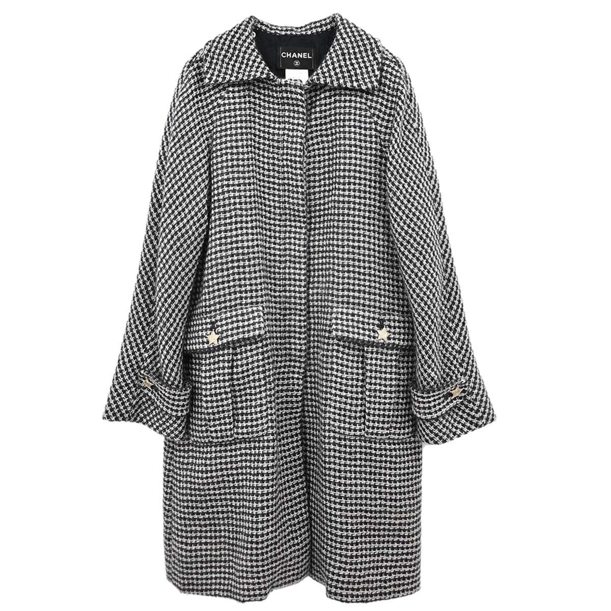 Chanel 2014-2015 Paris-Dallas Tweed Coat Black White #38