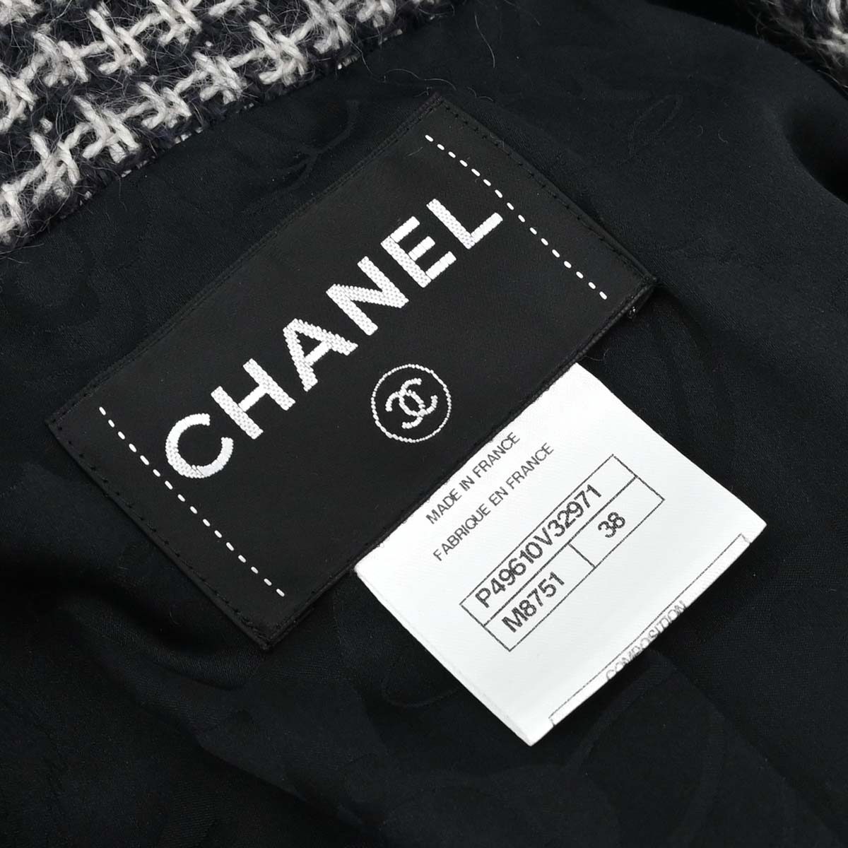 Chanel 2014-2015 Paris-Dallas Tweed Coat Black White #38