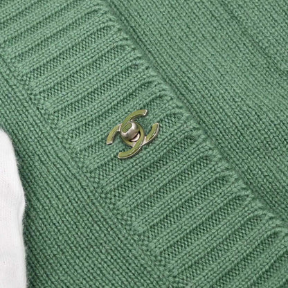 Chanel 2012 Knit Dress Long Cardigan Green #40