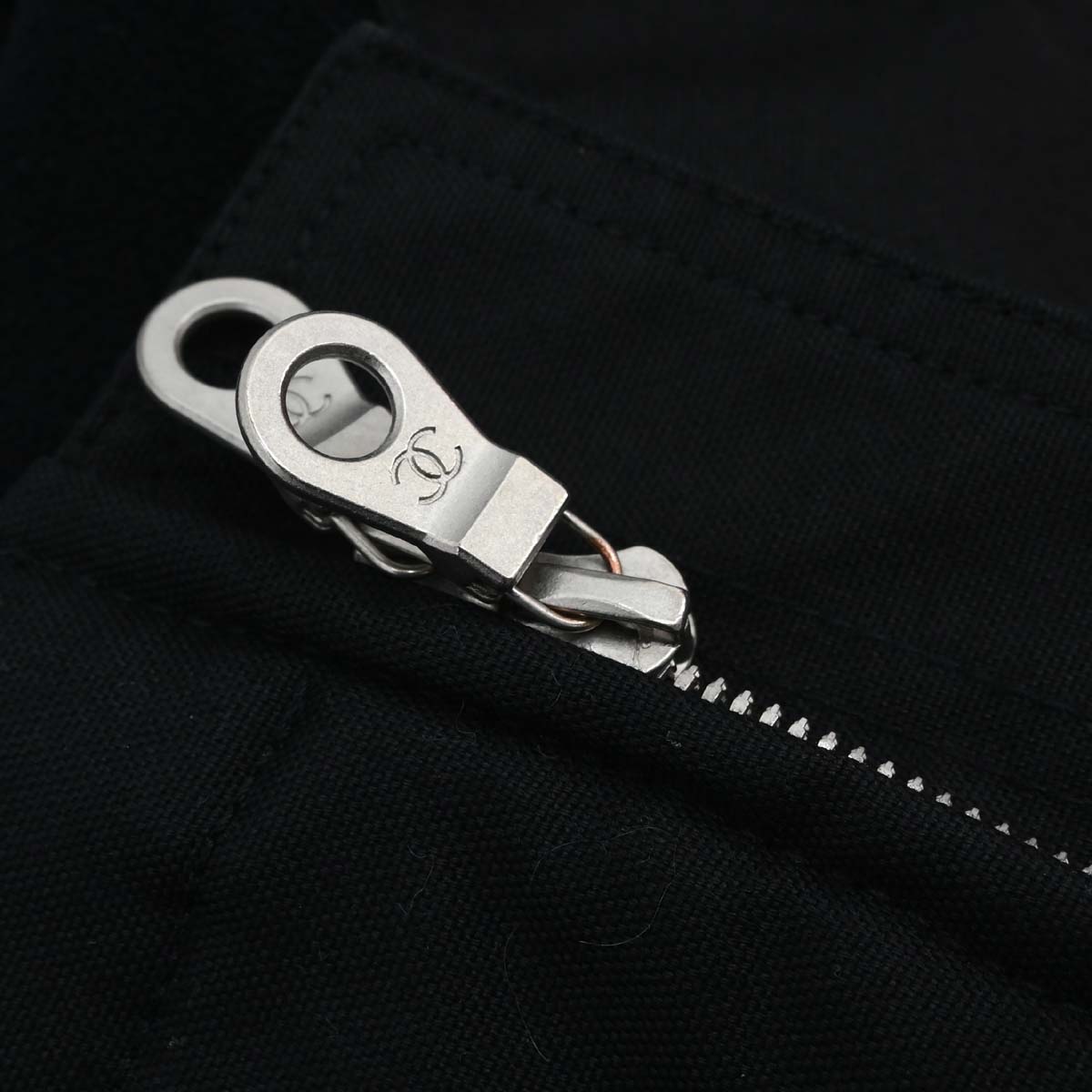 Chanel 2002 Sport Line Zip Up Hooded Jacket Black #44