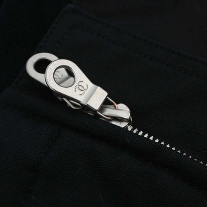 Chanel 2002 Sport Line Zip Up Hooded Jacket Black #44