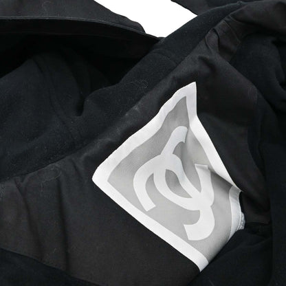 Chanel 2002 Sport Line Zip Up Hooded Jacket Black #44