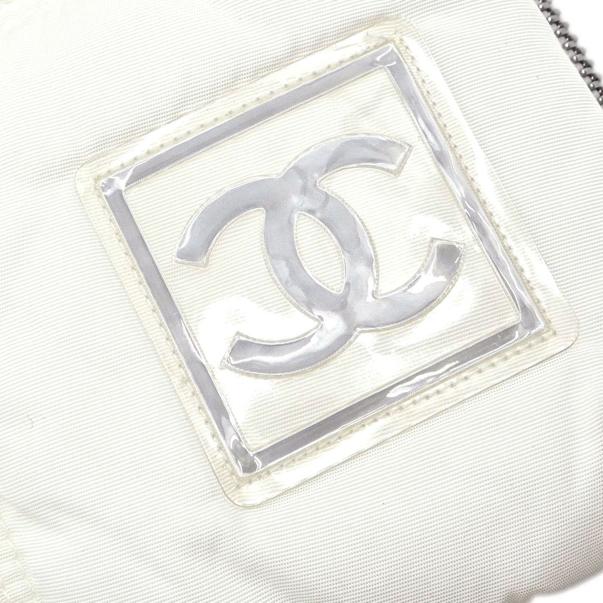 Chanel 2000 Sport Line Zipper Skirt White #38