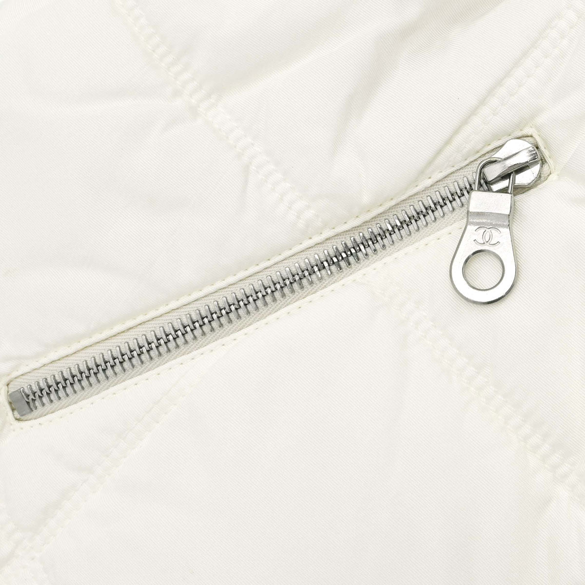 Chanel 2000 Sport Line Zipper Skirt White #38