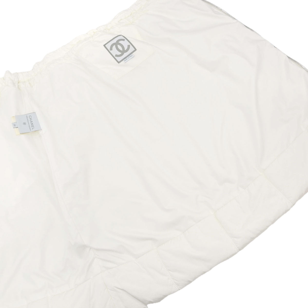 Chanel 2000 Sport Line Zipper Skirt White #38