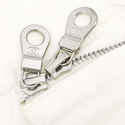 Chanel 2000 Sport Line Zipper Skirt White #38