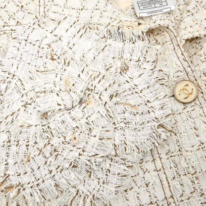 Chanel 2001 Setup Vest Skirt White #38