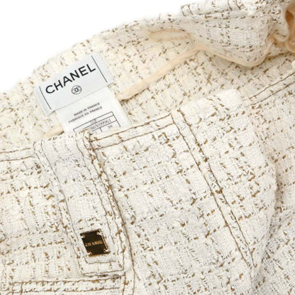 Chanel 2001 Setup Vest Skirt White #38